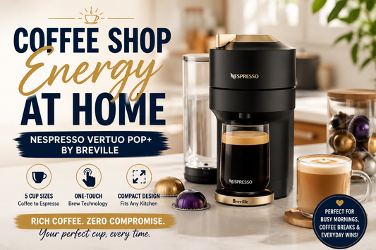 Nespresso Vertuo Pop Plus coffee and espresso maker by Breville